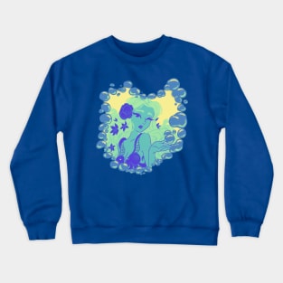 Kissing the bubbles Crewneck Sweatshirt